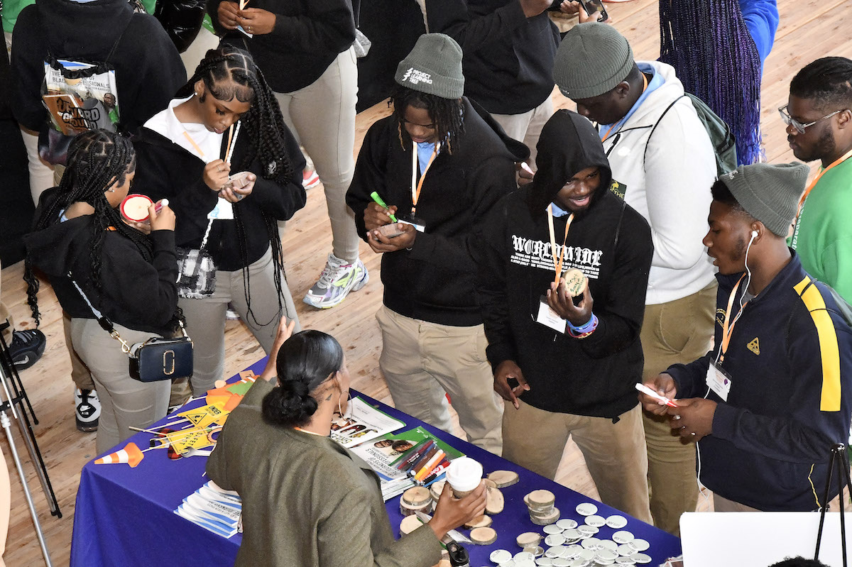 At Sycamore & Oak in Congress Heights, more than 90 students from around D.C. participated in hands-on demonstrations of forestry careers at Upward Ground: A Nature Equity Experience on Oct. 12. (Robert R. Roberts/The Washington Informer)