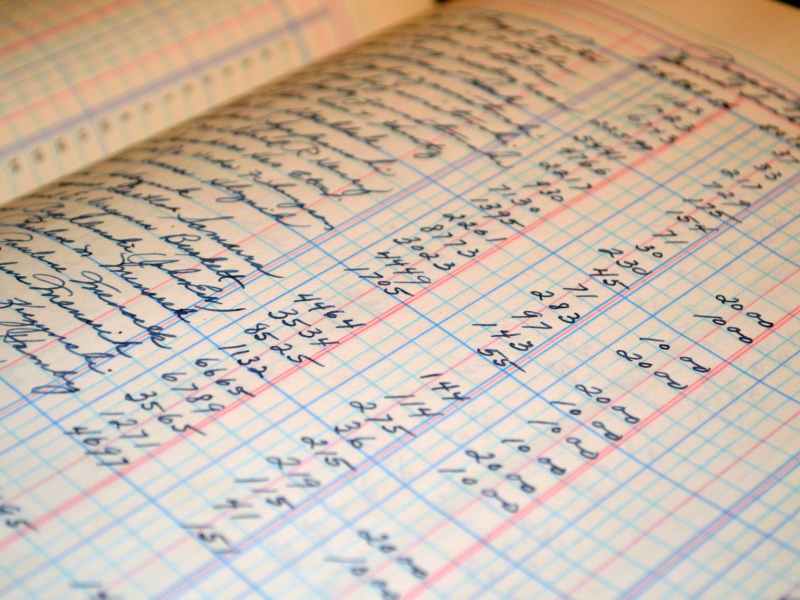 close up photo of ledger s list