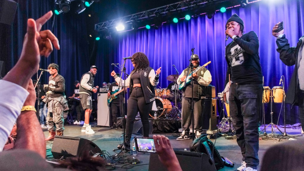 Backyard Band performs during the "Pulse of the Capital Concert," at The Howard Theatre as part of "Keep the Beat Week," celebrating D.C Mayor Muriel Bowser signing an act declaring go-go the official music of D.C. four years ago. (Ja’Mon Jackson/The Washington Informer)