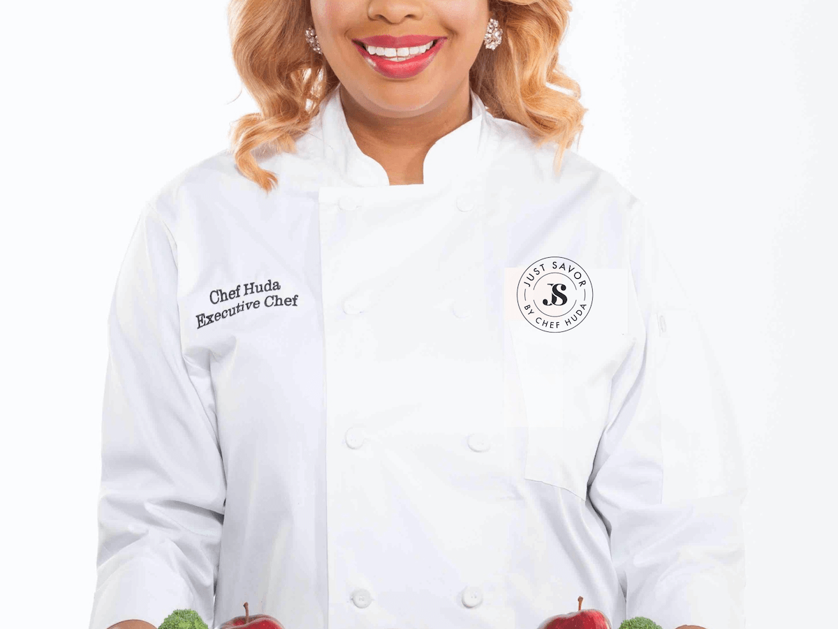Listing fresh, easy-to-purchase ingredients, her own Just Savor Cajun Kick Seasoning, and offering a step-by-step tutorial, Chef Huda shared her Jambalaya Inspired Penne Pasta. (Courtesy of Jackie Hicks)