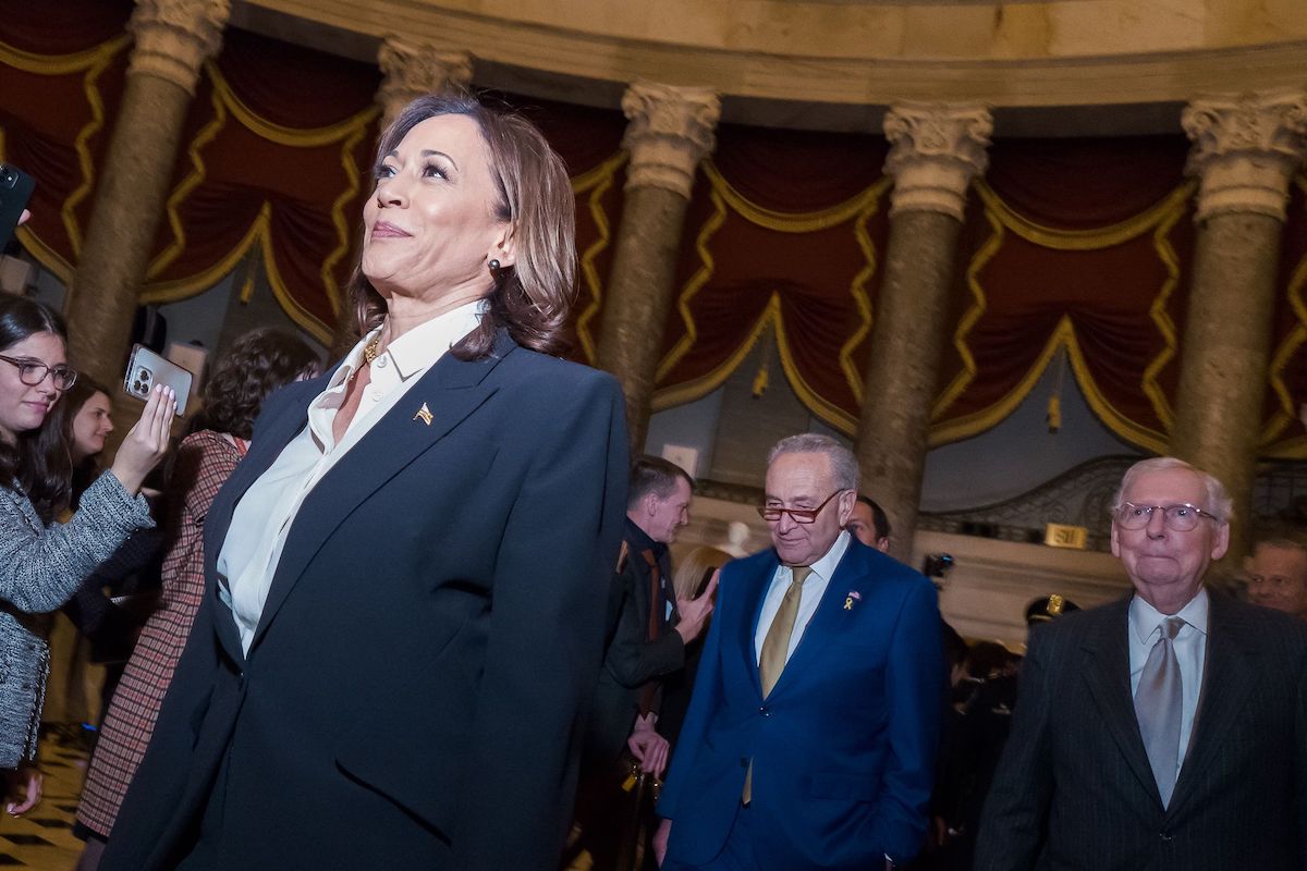 Vice President Kamala Harris enters the U.S. Capitol for the 2024 State of the Union address on March 7. (Shedrick Pelt/The Washington Informer)