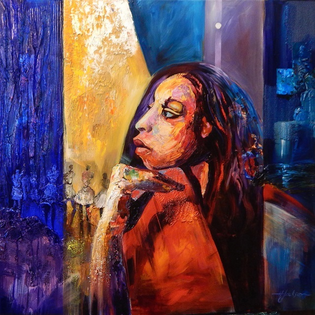 In "American Saga" by Hubert Jackson, expressive brushstrokes and bold use of color evoke a strong sense of emotions and experience. (Courtesy photo)