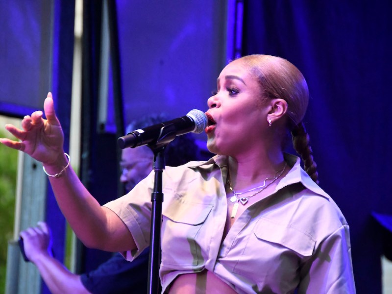 **FILE** Kayce of Black Alley performs during the 2023 Emancipation Day Concert in Freedom Plaza. (WI photo)