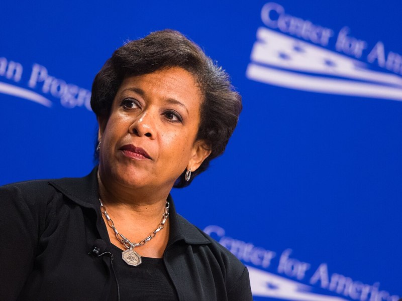 **FILE** Loretta Lynch (Department of Labor, CC BY-SA 2.0 via Wikimedia Commons)