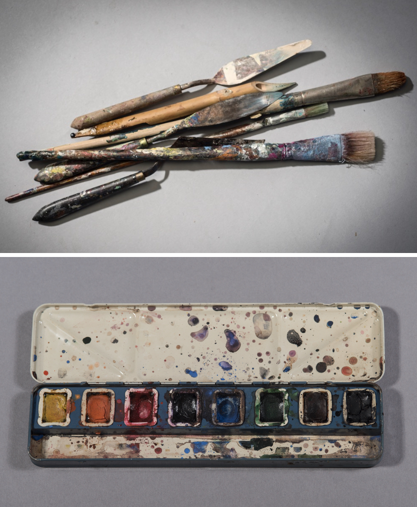 Painting tools and watercolor set of Alma W. Thomas, c. 1940s, who was a D.C. Public Schools alumna as well as a dedicated art teacher for nearly 40 years at Washington’s Shaw Junior High. Credit: Gift of David C. Driskell, Anacostia Community Museum, Smithsonian Institution