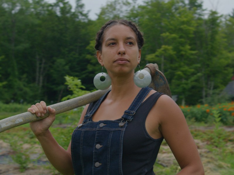 Leah Penniman, co-founder of Soul Fire Farm, is shown here in a still from the documentary "Farming While Black." The D.C. Environmental Film Festival will host a screening of the movie on March 29. (Courtesy photo)