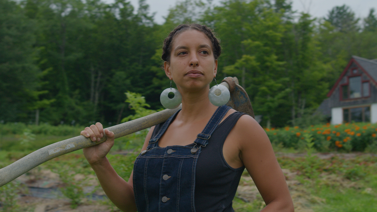 Leah Penniman, co-founder of Soul Fire Farm, is shown here in a still from the documentary "Farming While Black." The D.C. Environmental Film Festival will host a screening of the movie on March 29. (Courtesy photo)