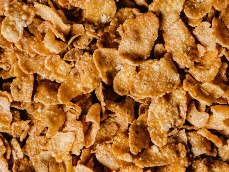 bulk of brown cereal flakes