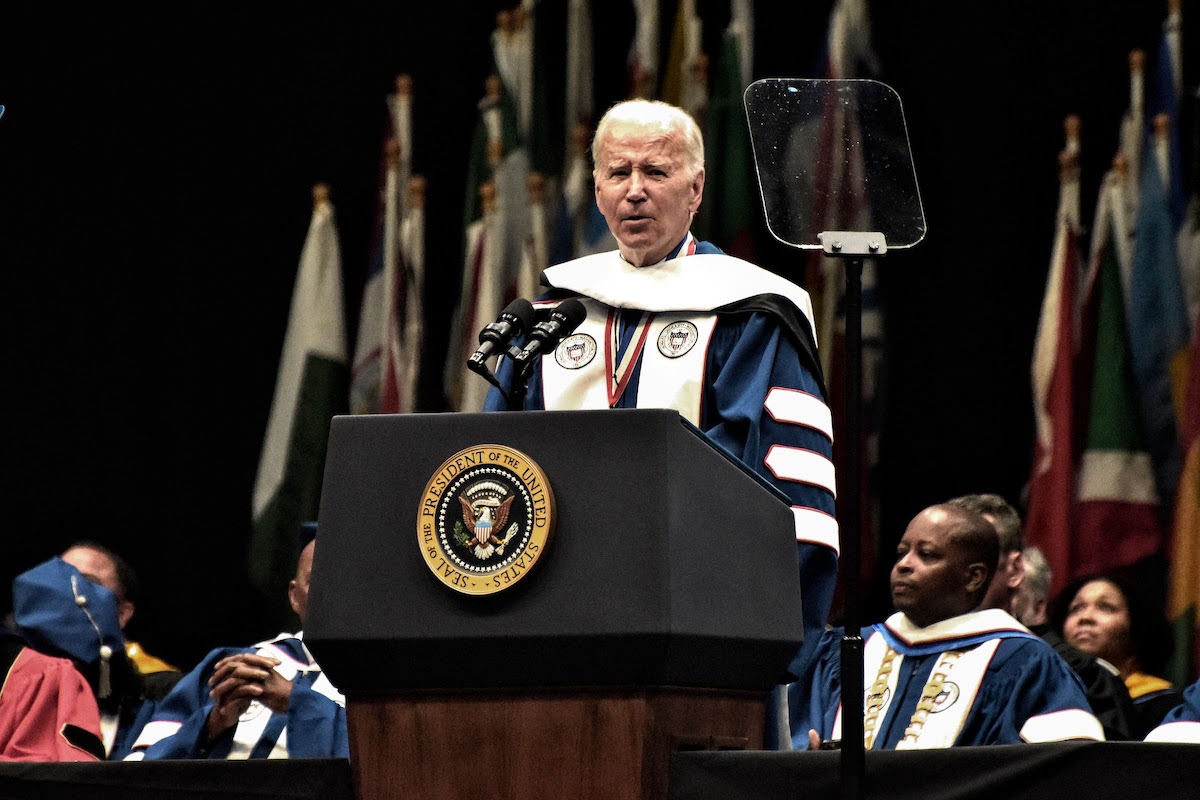**FILE** President Joe Biden plans to deliver the commencement address at Morehouse College on May 19. He delivered the commencement address at D.C.'s Howard University last year. (WI photo)