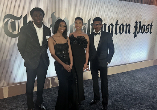 Kyle Fisher, Tyra Ware, Trinity Webster-Bass and JD Jean Jacques II pose at the White House Correspondents' Dinner. (Courtesy photo)