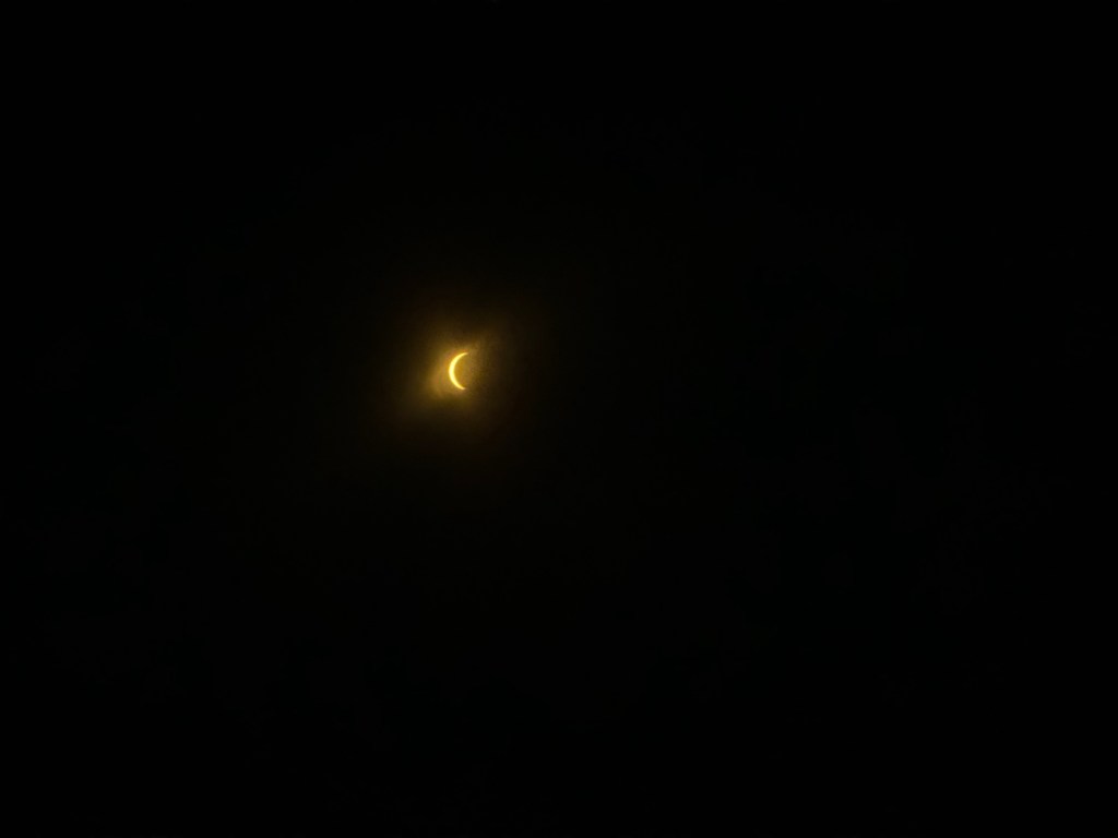 People took to outside locations and watch parties to view a rare total eclipse on April 8. (Courtesy of the Rev. Mark Thompson)