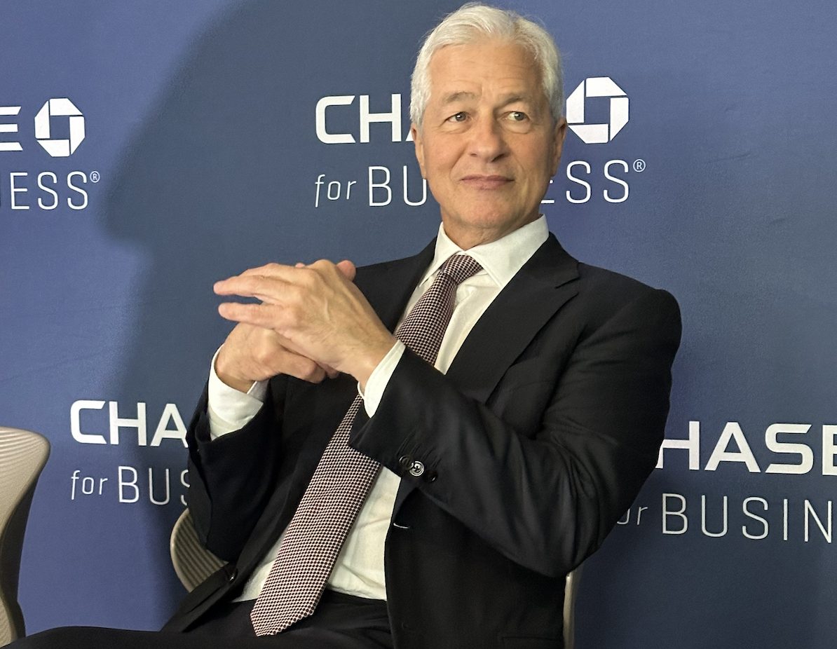 JPMorgan Chase CEO Jamie Dimon promotes small businesses at Union Market event May 8. (DR Barnes/The Washington Informer)