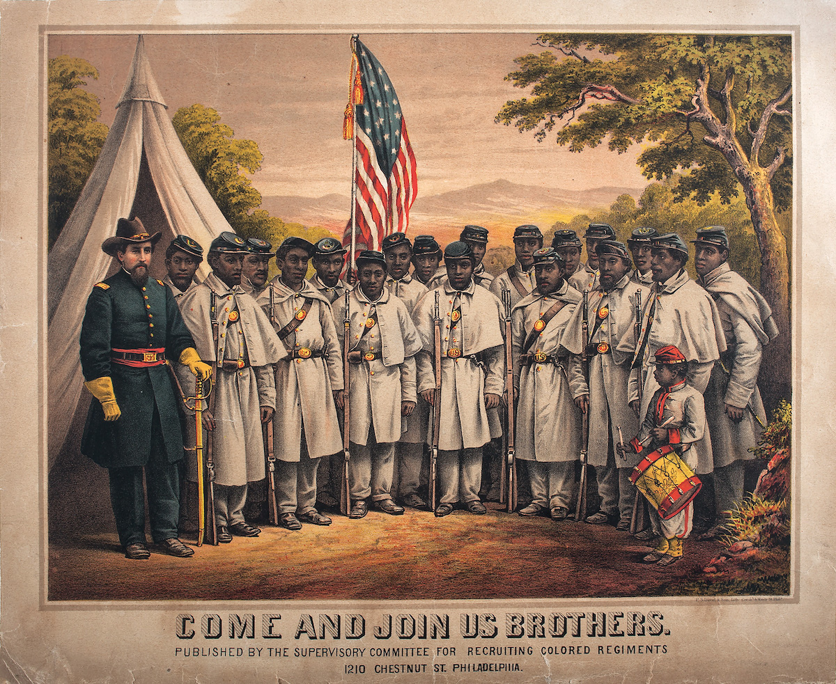 **FILE** USCT recruiting poster ( The Supervisory Committee For Recruiting Colored Regiments via Wikimedia Commons)
