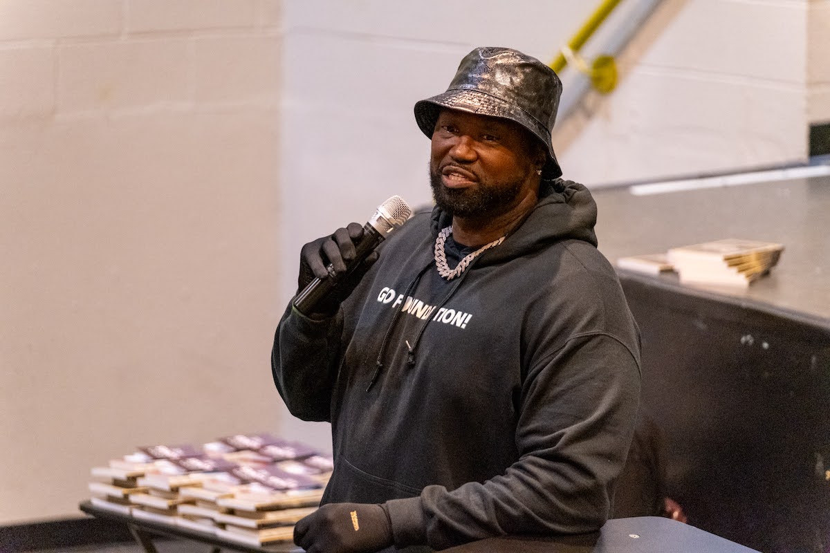 Through his prison ministry, the Go Foundation, rapper Project Pat speaks to residents of correctional facilities, throughout the U.S. He came to the District’s Department of Youth Services’ New Beginnings and Youth Services Center on April 26. (Ja’Mon Jackson/The Washington Informer)