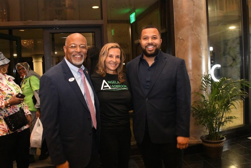 All in the family: U.S. Rep Glenn Ivey, his wife, Prince George’s Council Chair Jolene Ivey, and their son, Maryland Del. Julian Ivey, have volunteered to help the Alsobrooks campaign. (Anthony Tilghman/The Washington Informer)