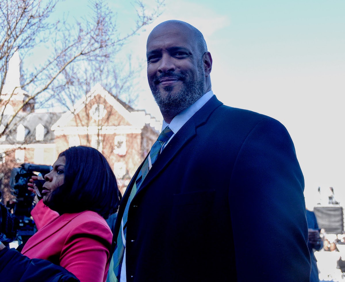 **FILE** Maryland state Sen. Sarah Elfreth won the Democratic primary for an open House seat, defeating Harry Dunn (pictured), a police officer who defended lawmakers under siege at the U.S. Capitol on Jan. 6, 2021. (WI photo)