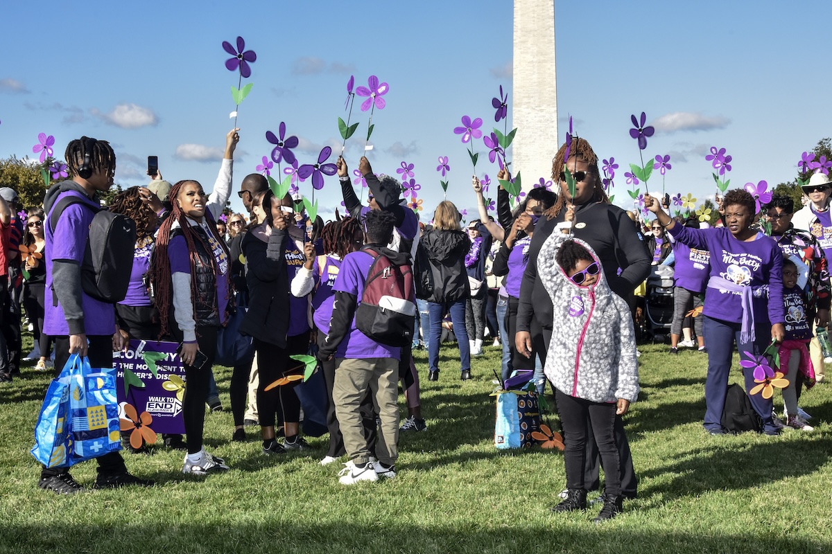 **FILE** People of all ages participate in the 2022 Alzheimer’s Association Walk to End Alzheimer’s in Washington, D.C. A new study reveals two Maryland counties have the highest rates for Alzheimer’s in the country. (WI photo)
