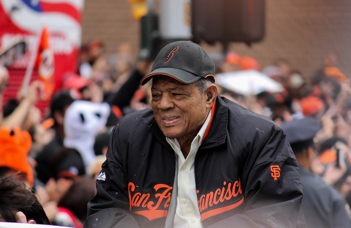**FILE** Willie Mays (Michael Marconi, CC BY-SA 2.0 via Wikimedia Commons)