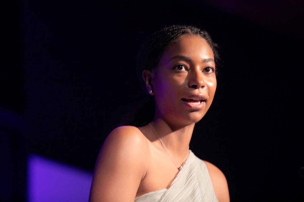 Jasmine Harris, director of Black Media for the 2024 Biden-Harris campaign, speaks at the National Newspaper Publishers Association's 2024 gala during the annual convention, which occurred in Baltimore from June 19-22. (Mark Maloney/NNPA)
