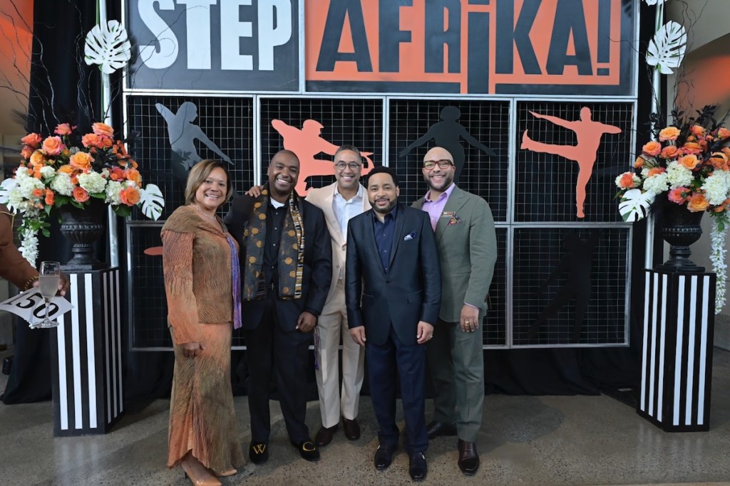 Step Afrika! celebrated its 30th anniversary with hundreds of staff, company alumni and special guests, including Board Vice Chair Kym Taylor, Board Chair Conrad Woody, Founder C.Brian Williams, Pastor Smokie Norful, Executive Director Lamar Lovelace. (Courtesy of Phelan Mark)