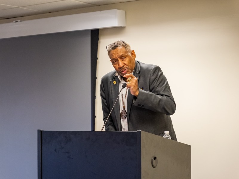 **FILE** Frank Malone speaks at the annual Solutions to Heal and Restore the Soul of our Community Conference in April. Malone, founder and CEO of 100 Fathers, Inc. along with the D.C. and DMV Fatherhood Coalition, are working to support and celebrate Black fathers. (Ja’Mon Jackson/The Washington Informer)