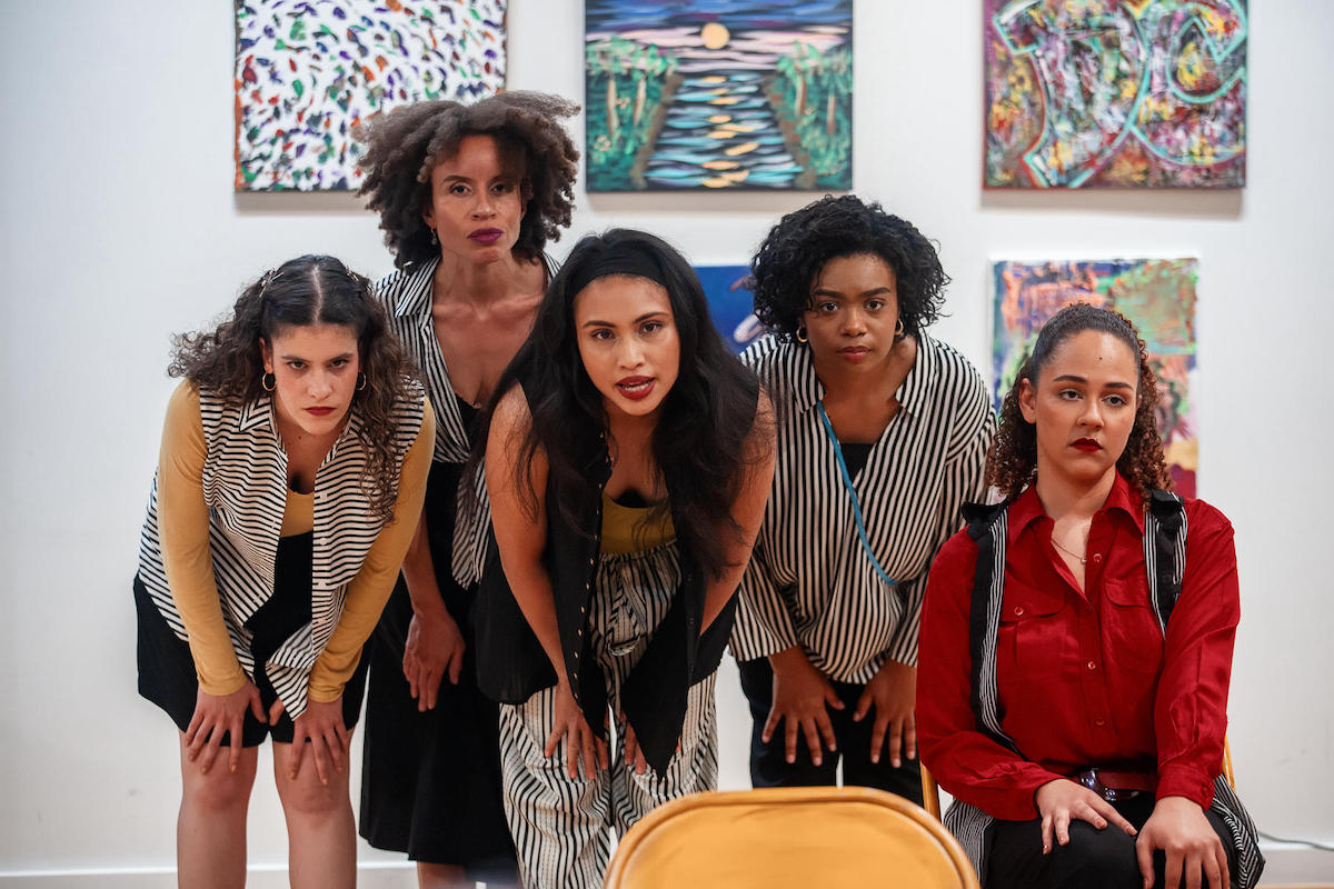 Actresses display faces and facets of critically acclaimed poet June Jordan. (Courtesy of Theater Alliance)