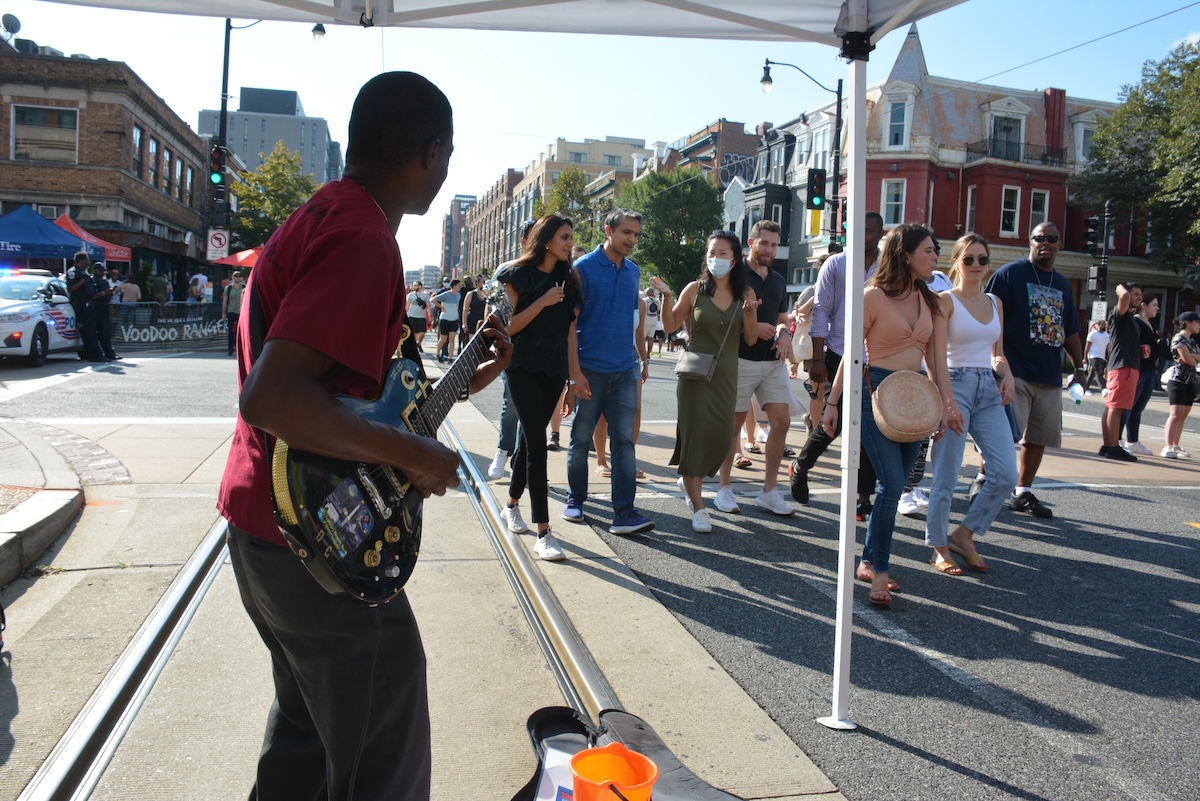 **FILE** The Amplified Sound Mitigation Act of 2024 targets street musicians and performers who use amplified sound, imposing specific noise level restrictions to balance cultural expression with residents' peace and quiet. (Roy Lewis/The Washington Informer)