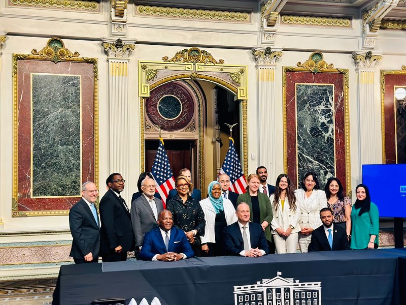 Second gentleman Doug Emhoff gathered an interfaith group of leaders to address hate and talk about bringing peace and love to the nation and world. (Courtesy photo)