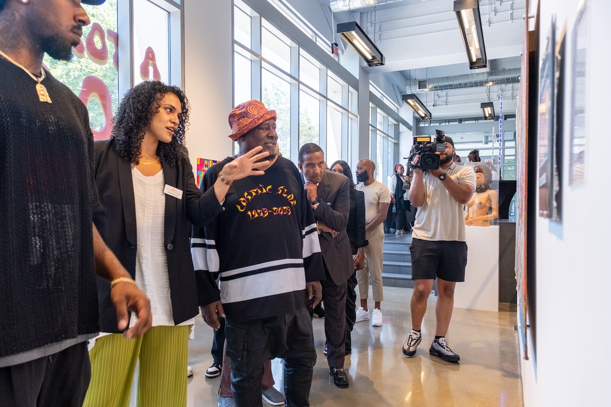 The DC Commission on Arts and Humanities opened an exhibition celebrating Funkmaster George Clinton and the District’s relation to the history and legacy of funk. (Ja'Mon Jackson/The Washington Informer)