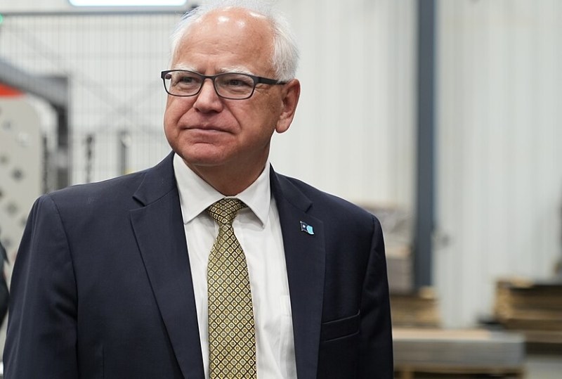 **FILE** Vice President Kamala Harris, the Democratic presidential candidate, has chosen Minnesota Gov. Tim Waltz as her running mate. (Office of Governor Tim Walz & Lt. Governor Peggy Flanagan via Wikimedia Commons)