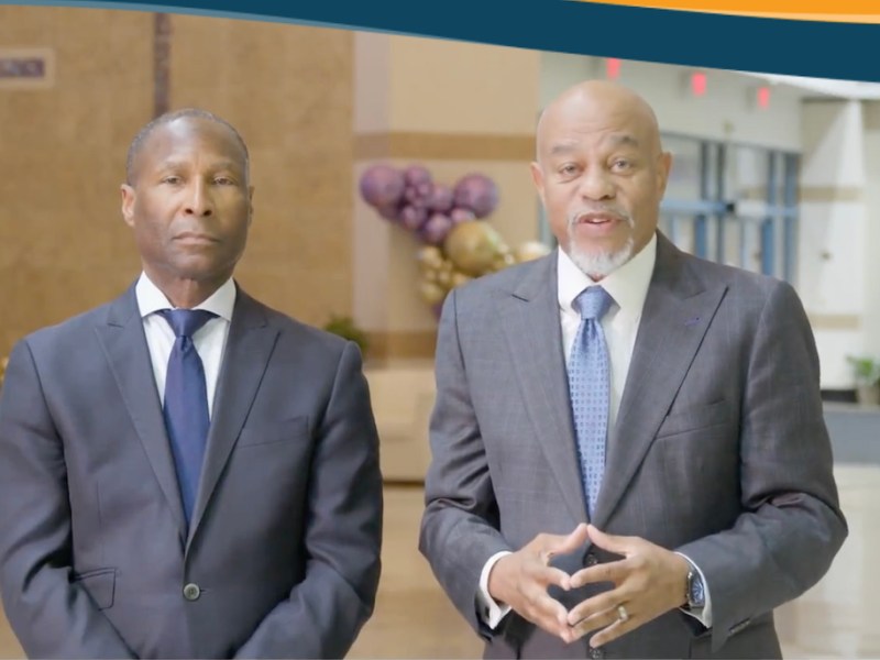 From left: First Baptist Church of Highland Park's Pastor Henry P. Davis and First Baptist Church of Glenarden's Pastor John K. Jenkins have collaborated to open Prince George’s Christian Academy. (Courtesy of Prince George's Christian Academy)