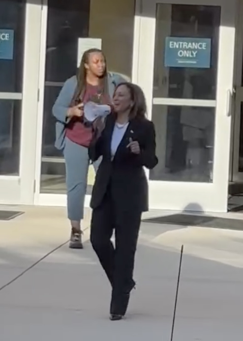 Vice President Kamala Harris speaks to a crowd of Howard University students. (Courtesy photo)