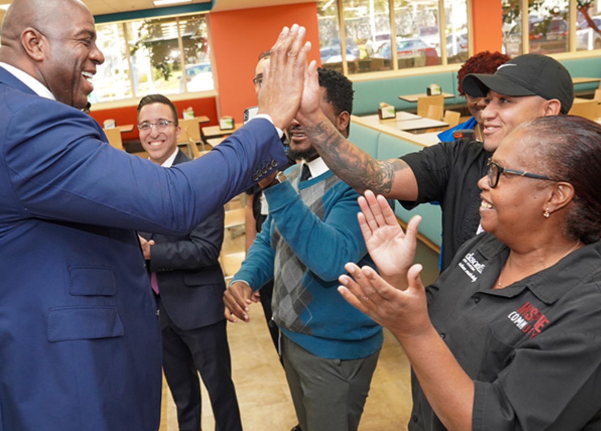 SodexoMagic, a partnership of Sodexo and former NBA All- Star Magic Johnson, advocates for food equity and security throughout the District, highlighting nutrition education and positive eating habits in K-12 institutions. (Courtesy of SodexoMagic.com)